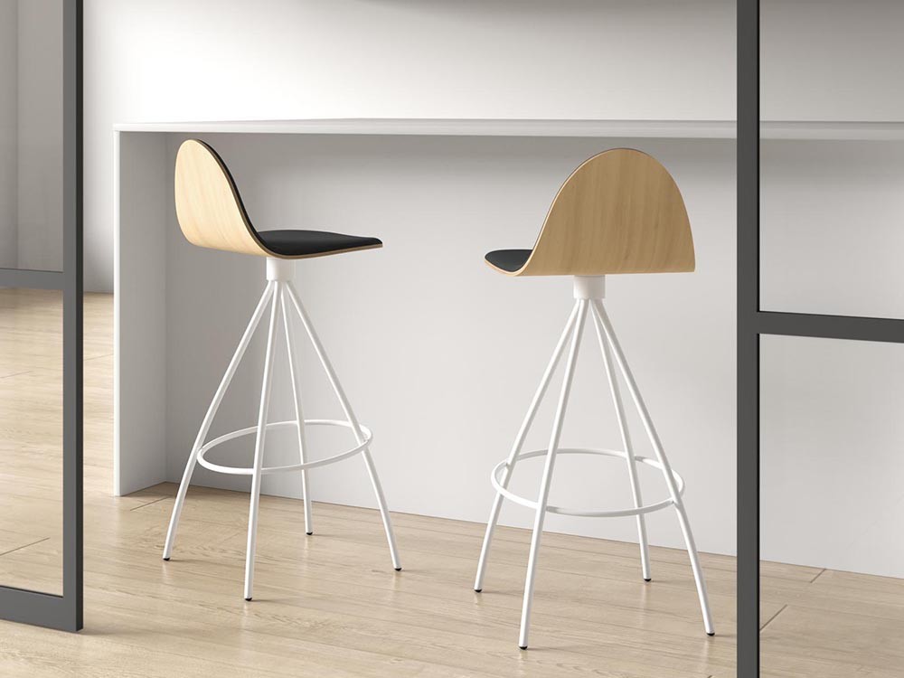 Taburete giratorio Petris Tessuto