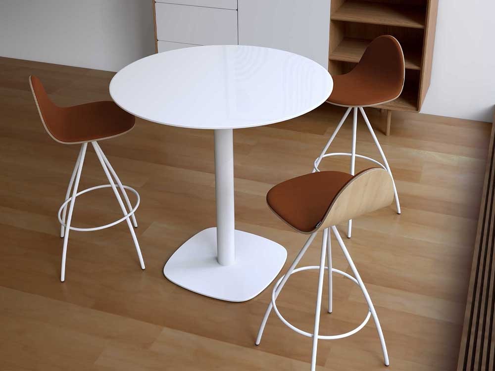 Taburete giratorio Petris Tessuto