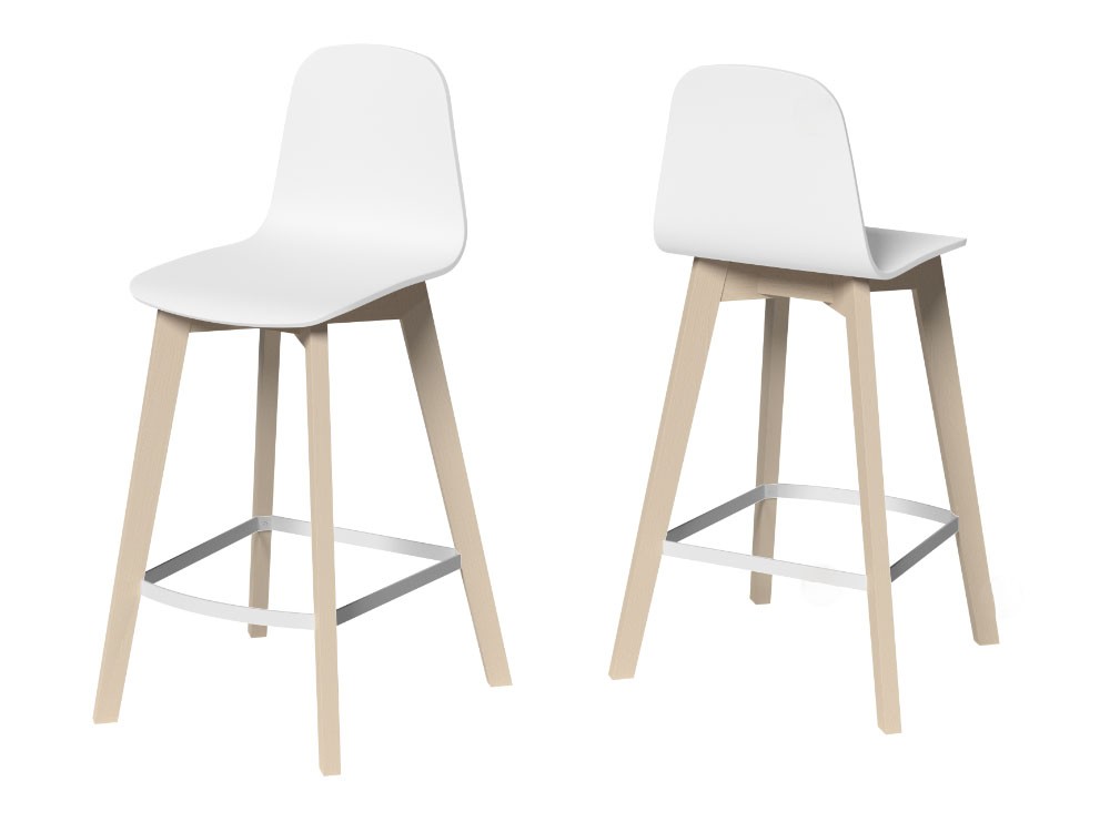 Taburete de madera lacada Dolce de Cancio - 1