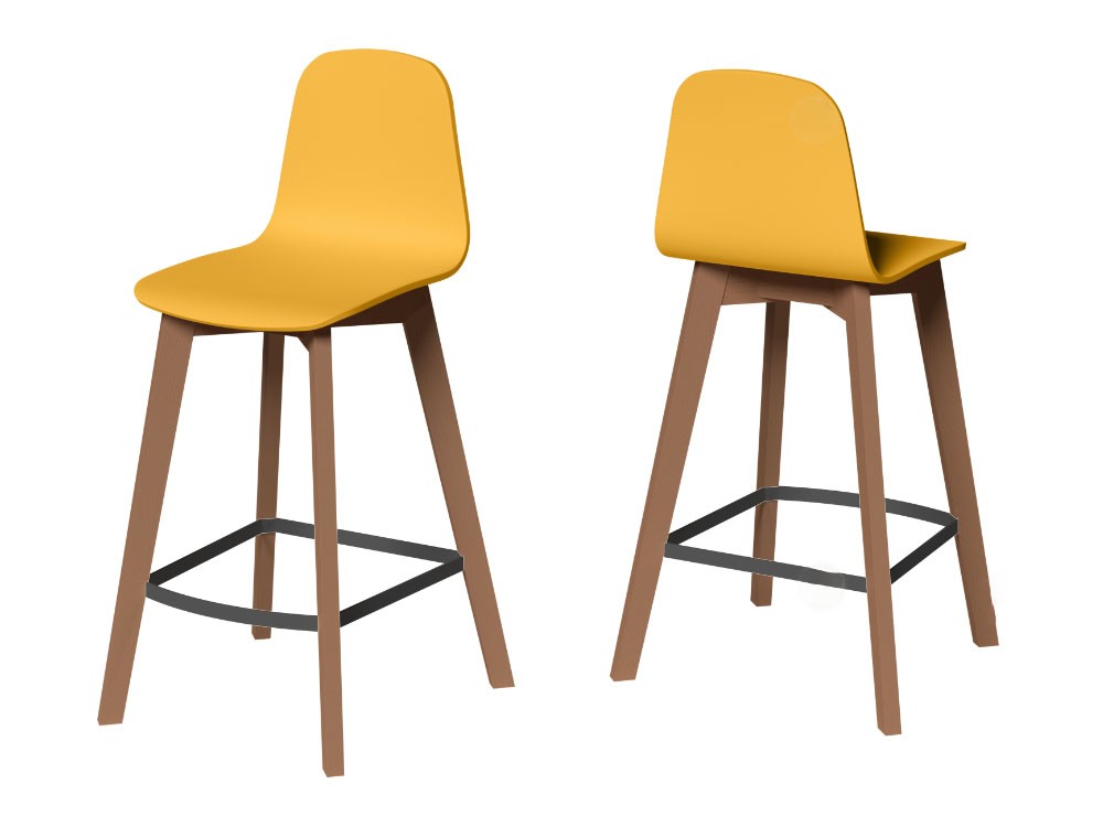 Taburete de madera lacada Dolce de Cancio - 2