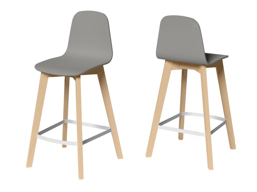 Taburete de madera lacada Dolce de Cancio - 3