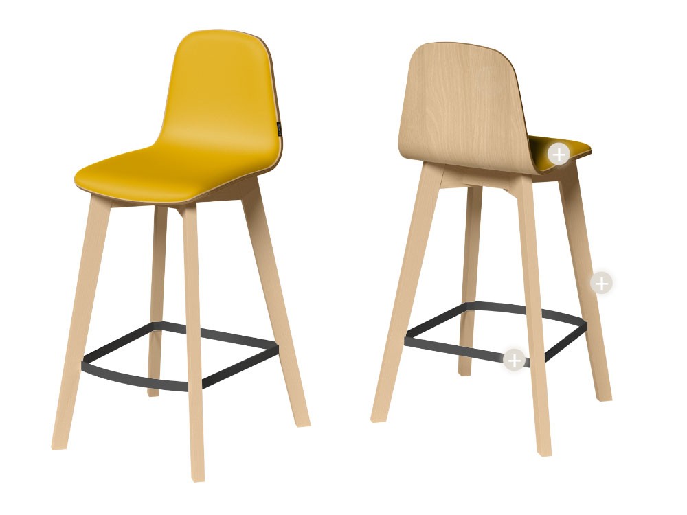 Taburete alto de cocina o bar Dolce Tessuto de Cancio - 4