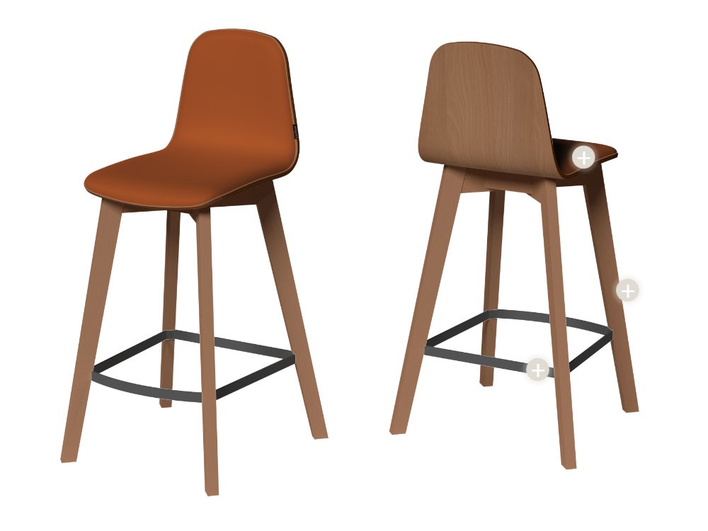 Taburete alto de cocina o bar Dolce Tessuto de Cancio - 5