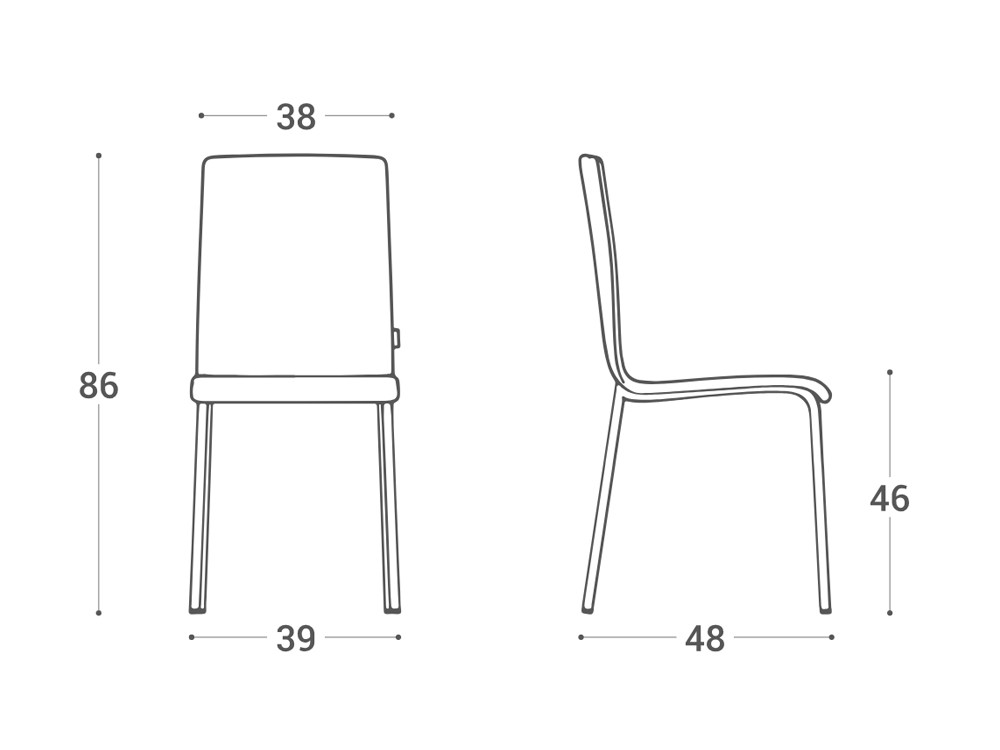 Silla de cocina o comedor City Tapizada de Cancio - 7