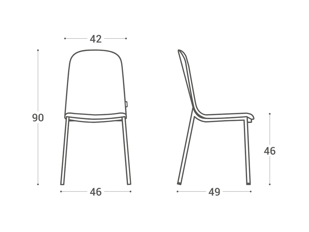 Silla de cocina o comedor tapizada Moly de Cancio - 4