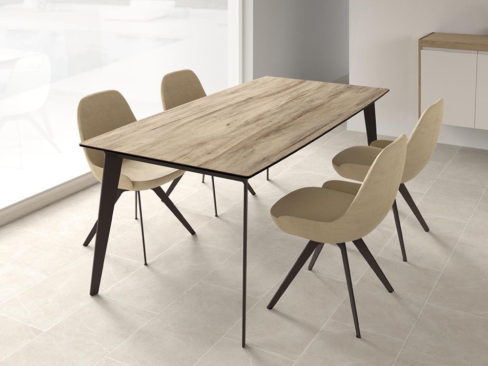 Mesa extensible Infinity porcelánico de Cancio - 1