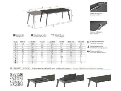 Mesa extensible Infinity porcelánico de Cancio - 9