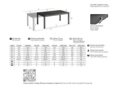 Mesa extensible Kerala Porcelánico de Cancio - 5
