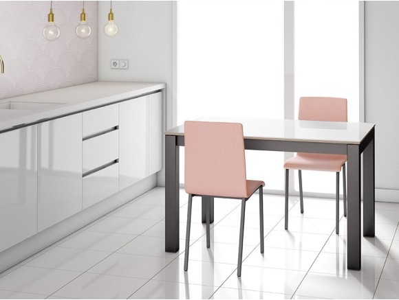 Mesa de cocina o comedor extensible Tokio Cristal de Cancio - 1