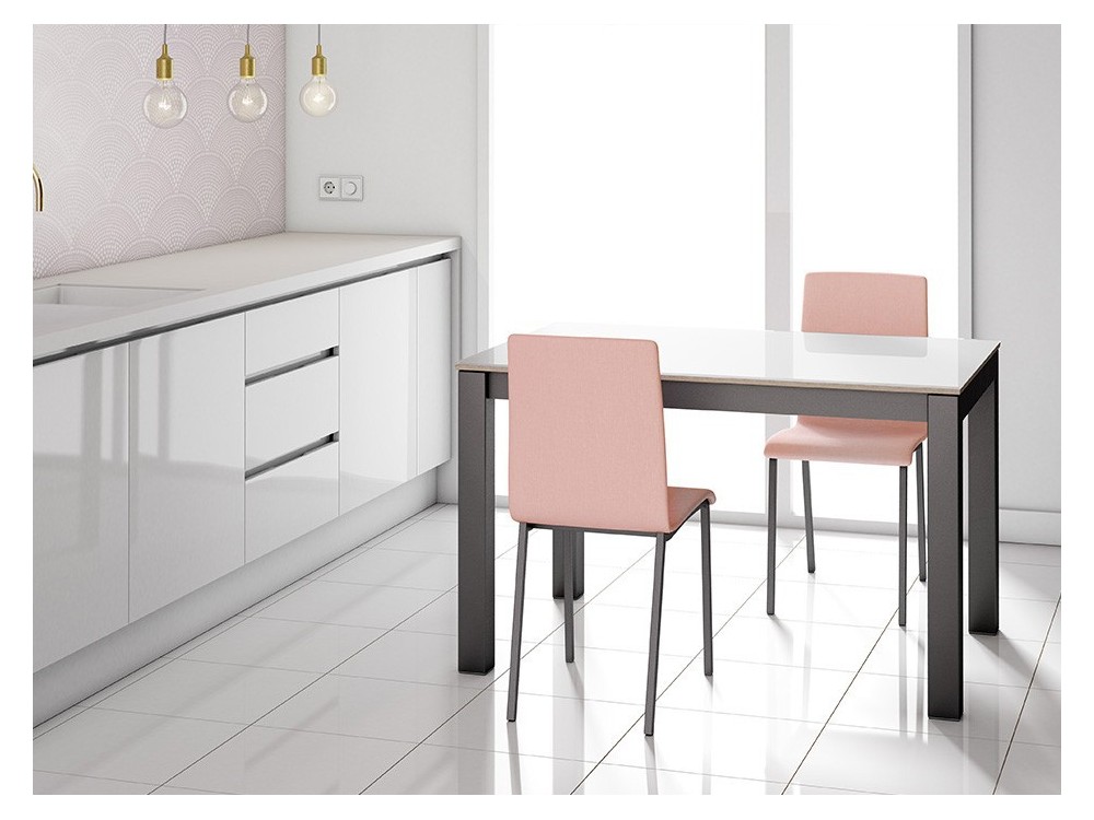 Mesa fija de cocina o comedor Tokio Cristal de Cancio - 1