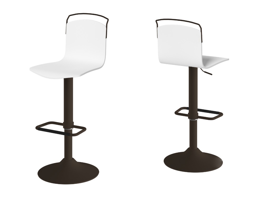 Taburete elevable giratorio Win de madera lacada Cancio - 4