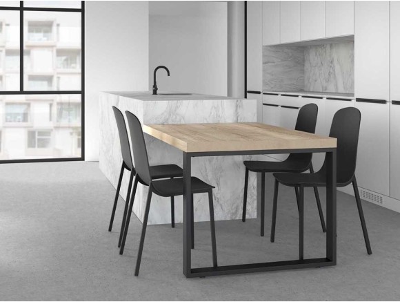 Barra de cocina Fix con pata de aluminio y sobre laminado de Cancio - 1