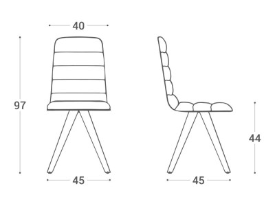 Silla de comedor o cocina Suite Tapizada de Cancio - 11