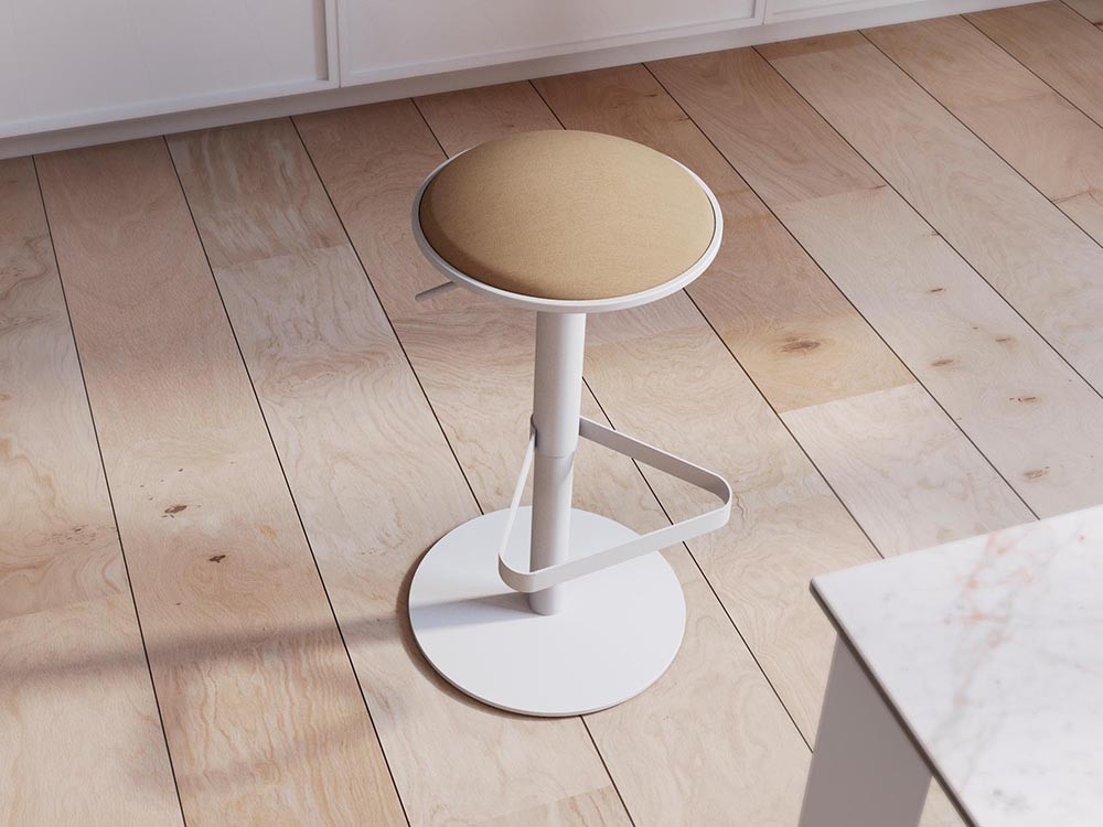 Taburete elevable Disco Tapizado de Cancio - 1