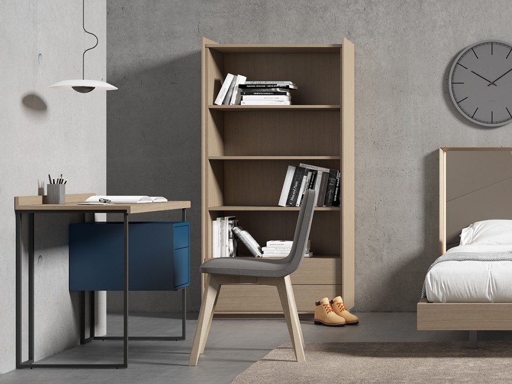 Dormitorio juvenil en chapa natural y laca mate New Dreams 833 de A. Brito - 2