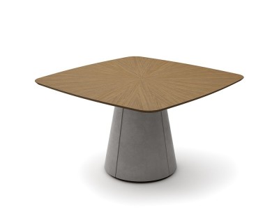 Mesa cuadrada fija de comedor XVII Madera de A. Brito - 3