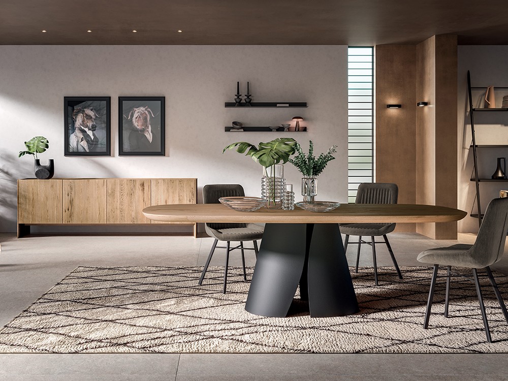 Aparador Arbor de madera maciza de roble Devina Nais - 3