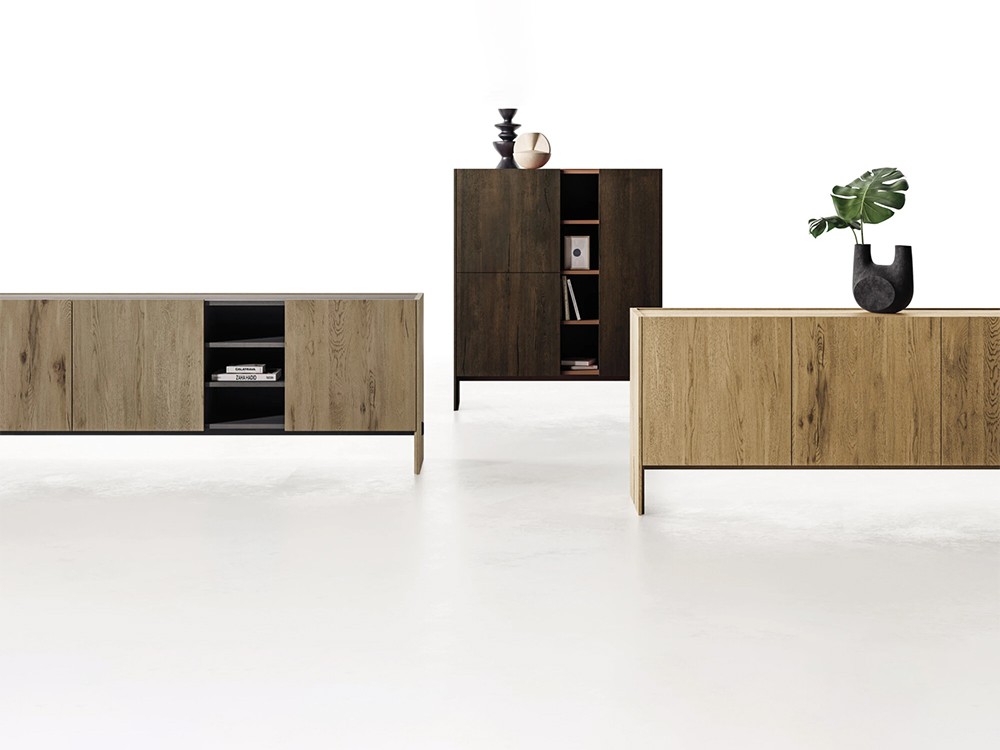 Aparador Arbor de madera maciza de roble Devina Nais - 8