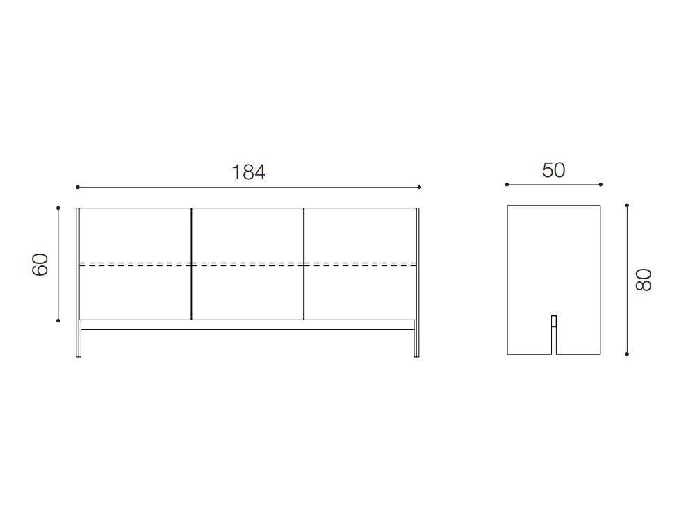 Aparador Arbor de madera maciza de roble Devina Nais - 4