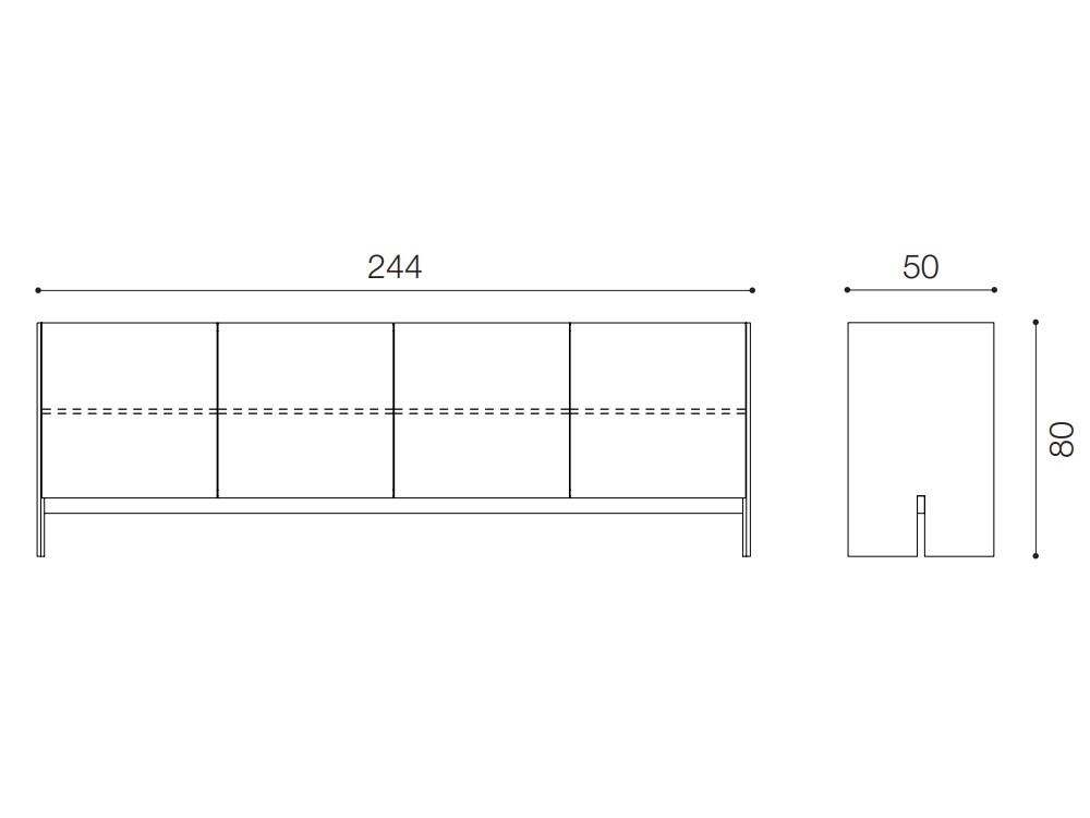 Aparador Arbor de madera maciza de roble Devina Nais - 5