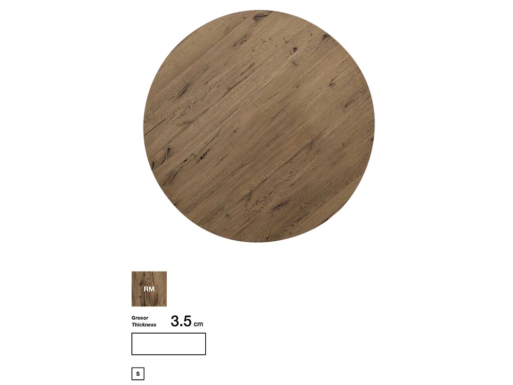 Mesa redonda Smart Ring Wall-Y de madera maciza de roble y cristal templado Devina Nais - 5