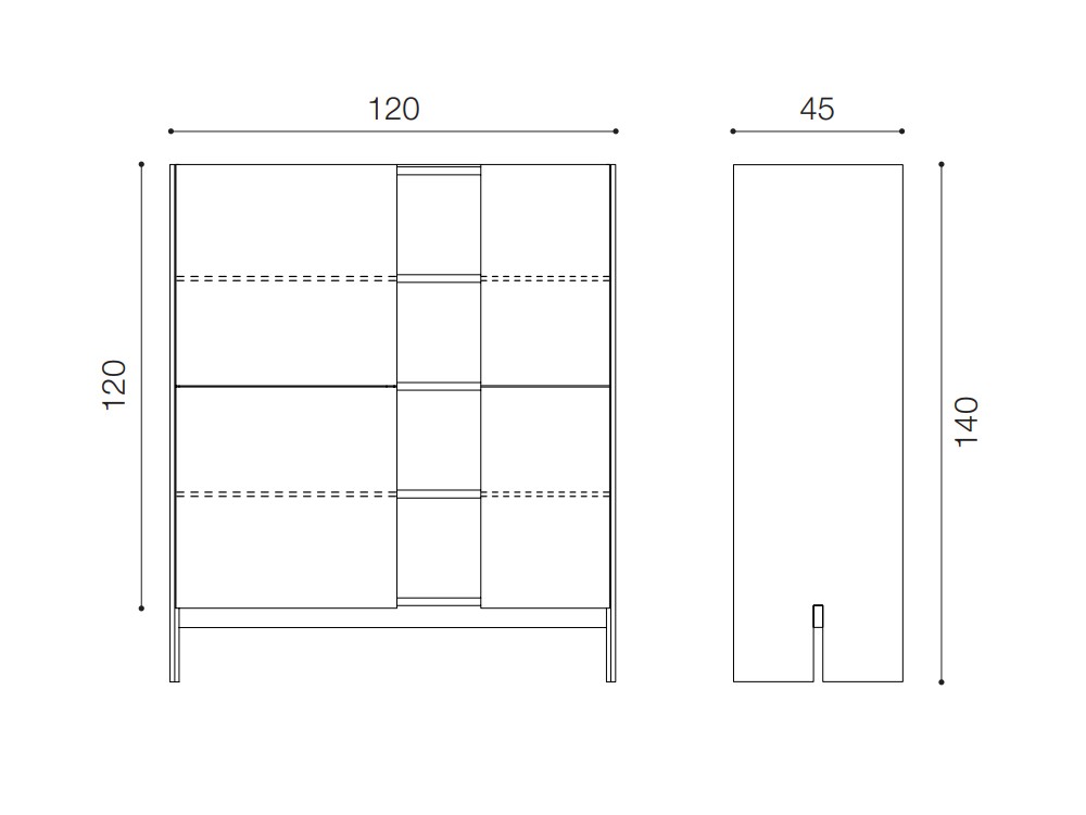 Aparador Cubo Arbor de madera maciza de Roble Devina Nais - 4 Aparador Cubo Arbor de madera maciza de Roble Devina Nais - 4