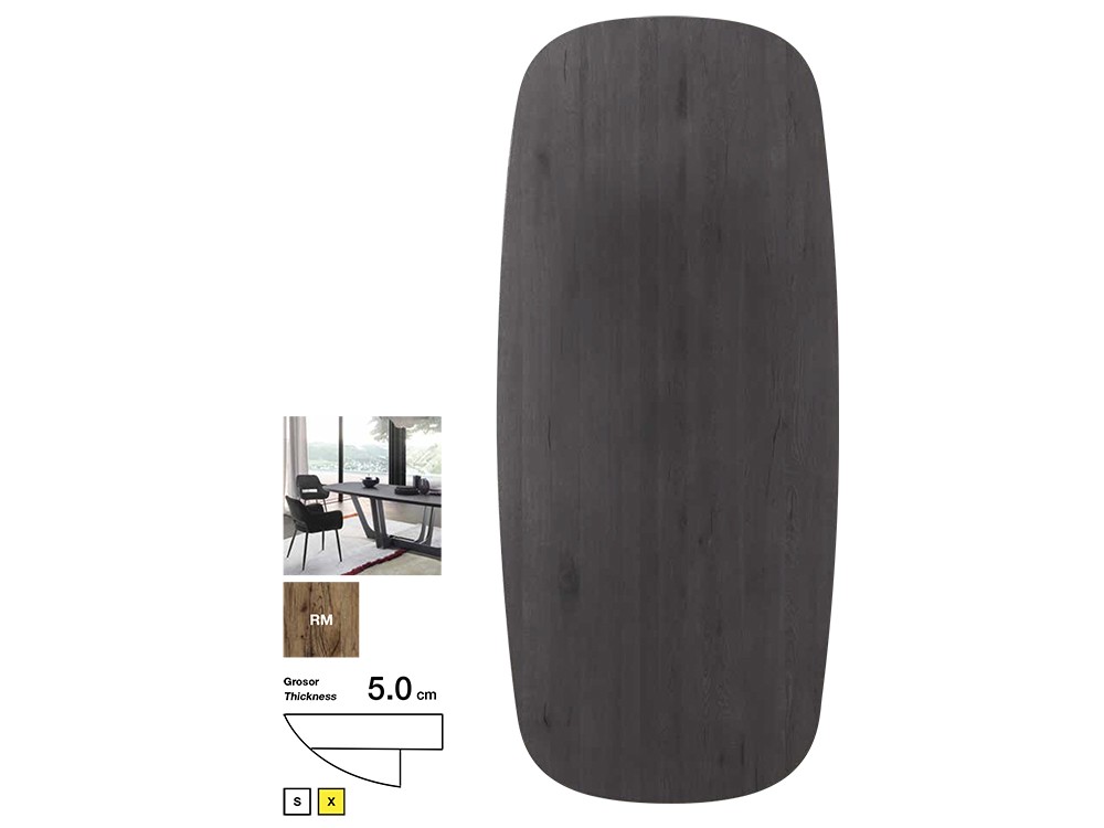 Mesa para comedor ovalada Cosmopolitan Shell de madera Devina Nais - 8