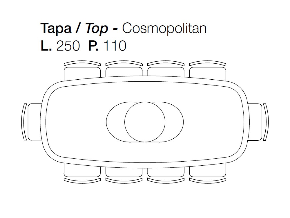 Mesa para comedor ovalada Cosmopolitan Shell de madera Devina Nais - 4