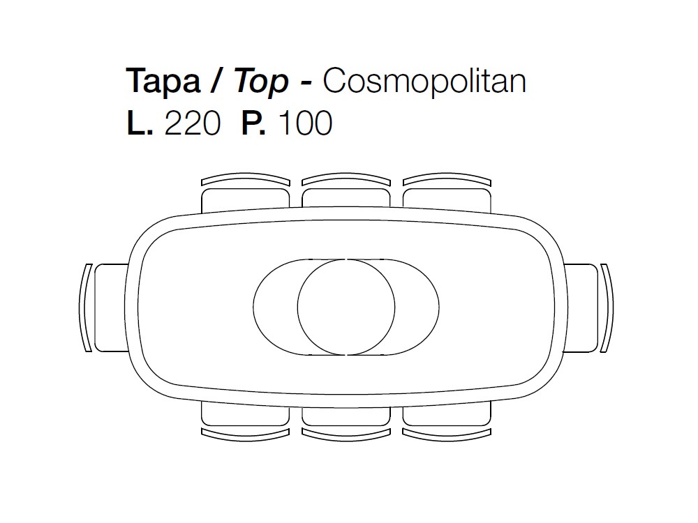 Mesa para comedor ovalada Cosmopolitan Shell de madera Devina Nais - 6