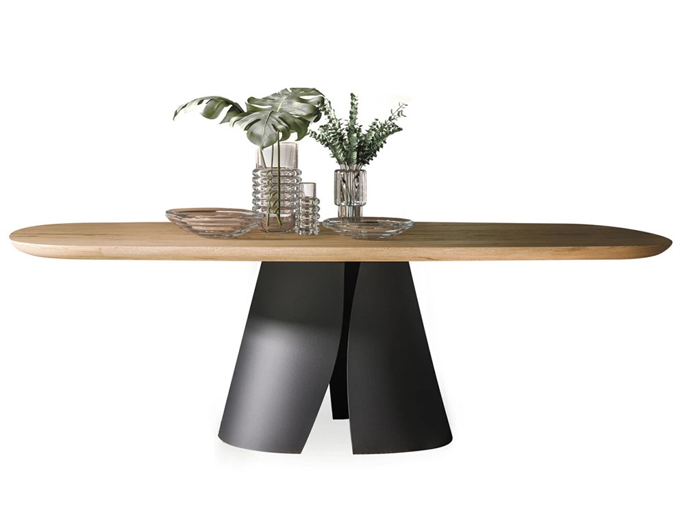 Mesa para comedor ovalada Cosmopolitan Shell de madera Devina Nais - 9