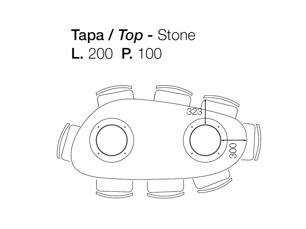 Mesa de comedor Stone Jumbo de madera maciza de roble Devina Nais - 5