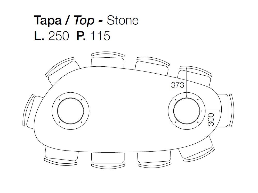 Mesa de comedor Stone Jumbo de madera maciza de roble Devina Nais - 7