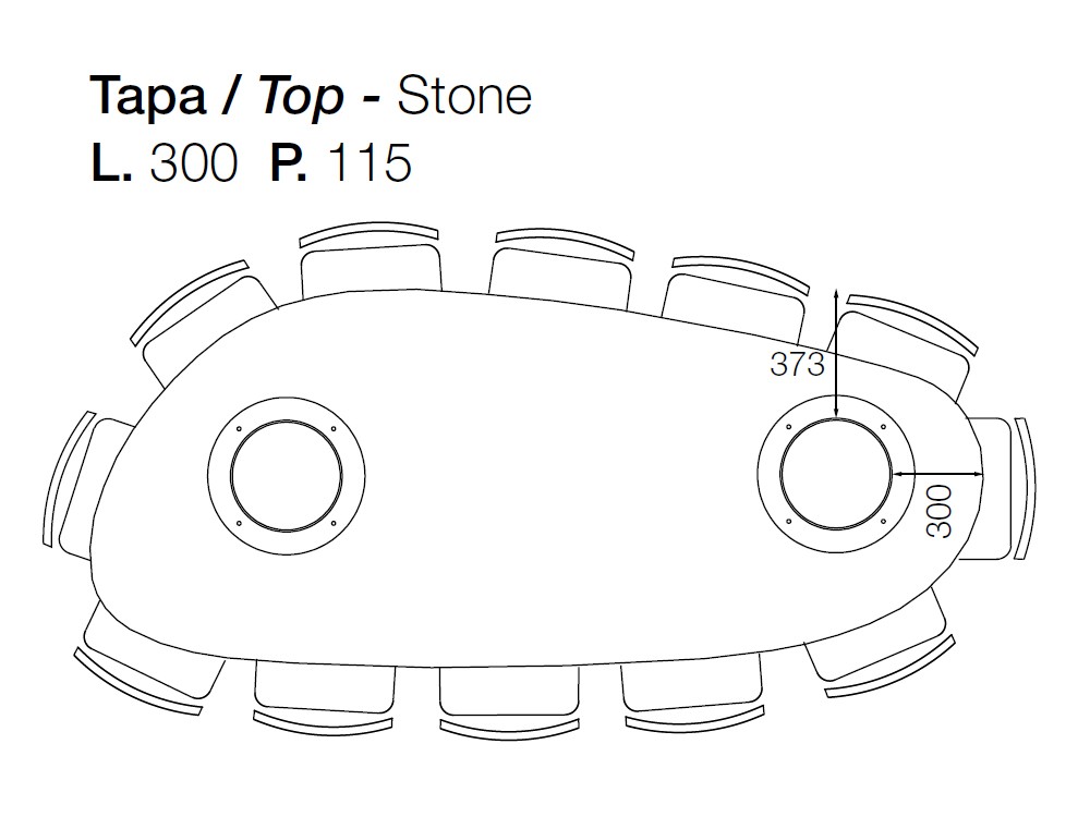 Mesa de comedor Stone Jumbo de madera maciza de roble Devina Nais - 8