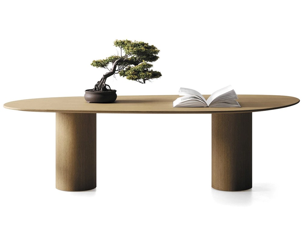 Mesa de comedor Stone Jumbo de madera maciza de roble Devina Nais - 3