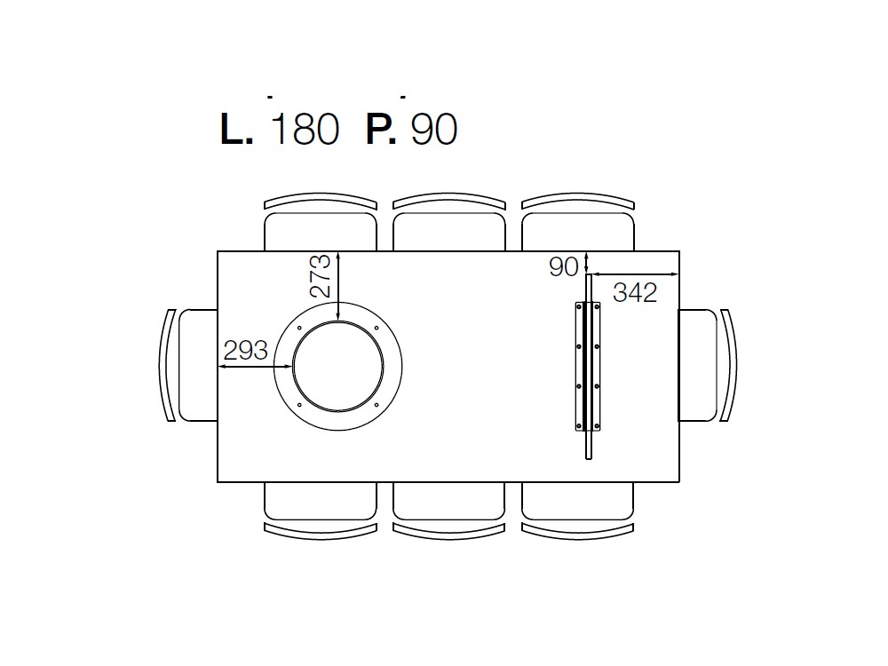 Mesa de comedor fija roble Manhattan Pillar Mix de Devina Nais - 3