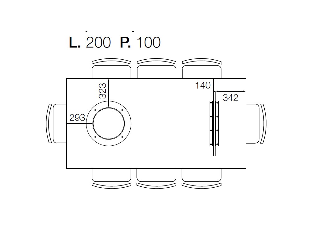 Mesa de comedor fija roble Manhattan Pillar Mix de Devina Nais - 4