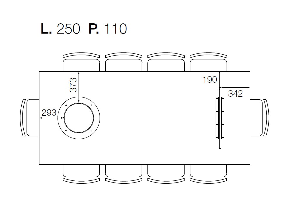 Mesa de comedor fija roble Manhattan Pillar Mix de Devina Nais - 6