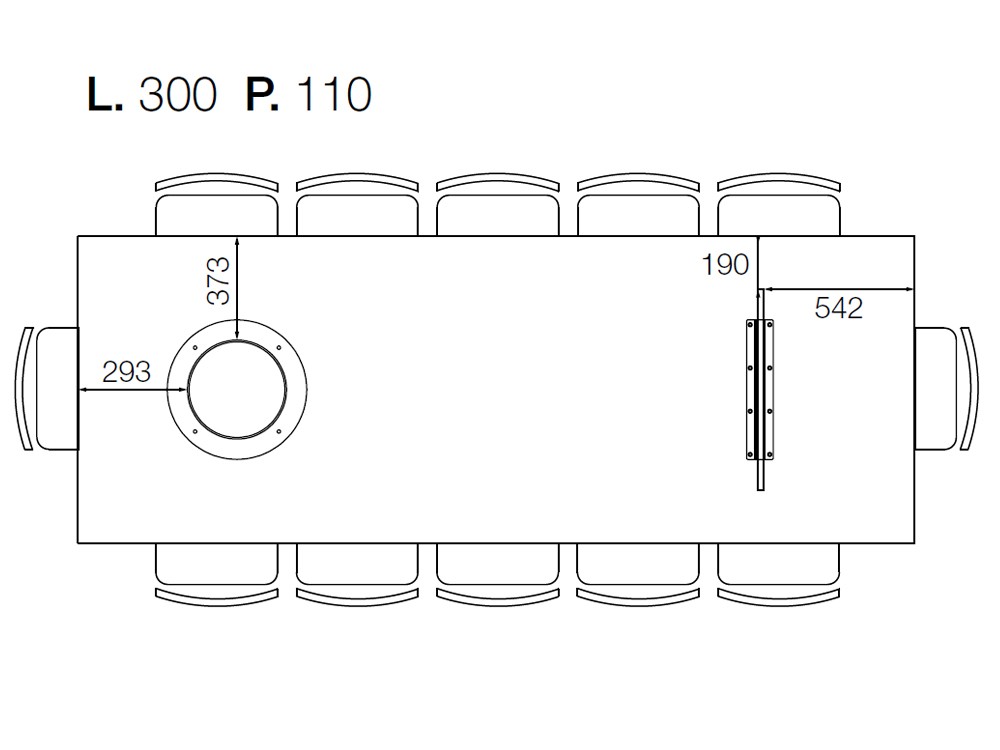 Mesa de comedor fija roble Manhattan Pillar Mix de Devina Nais - 7