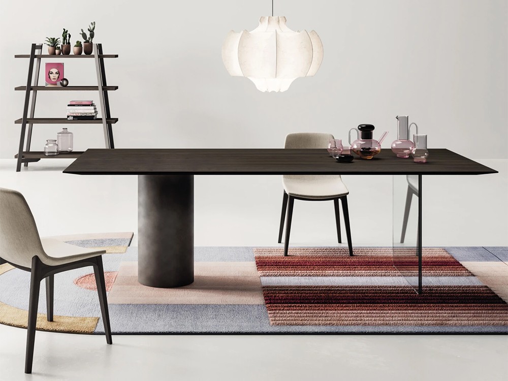 Mesa de comedor fija roble Manhattan Pillar Mix de Devina Nais - 1