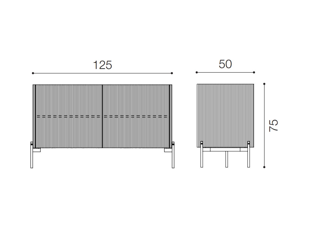 Aparador bajo de madera de roble Zero.22 Devina Nais - 5