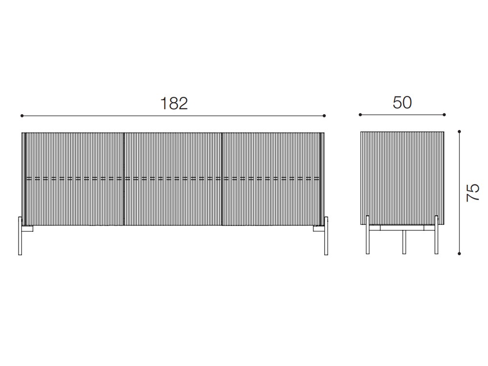 Aparador bajo de madera de roble Zero.22 Devina Nais - 6