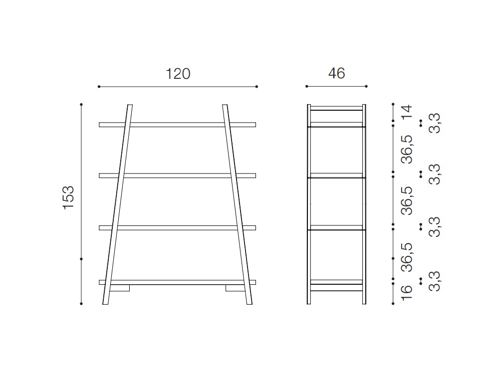Librería Step de madera de roble Devina Nais - 6