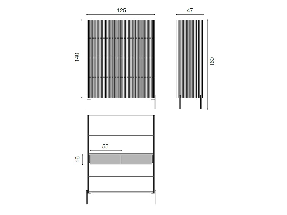 Aparador alto de roble Zero.22 de Devina Nais - 4