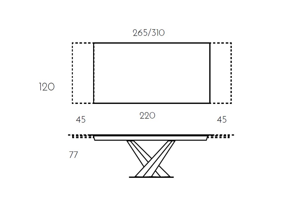 Mesa Extensible Victory Porcelánico