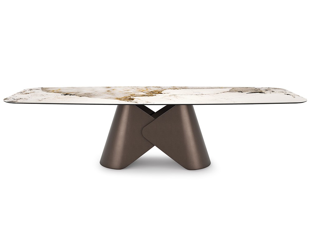 Mesa fija de comedor Scott Keramik de acero y cerámica Marmi de Cattelan Italia - 7
