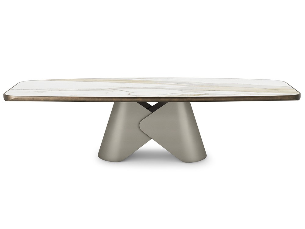 Mesa de comedor fija Scott Keramik Premium de acero y cerámico de Cattelan Italia - 4