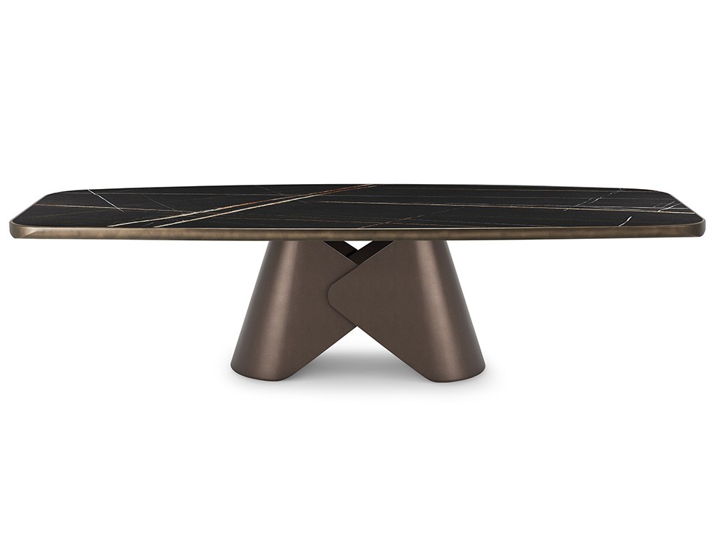 Mesa de comedor fija Scott Keramik Premium de acero y cerámico de Cattelan Italia - 5