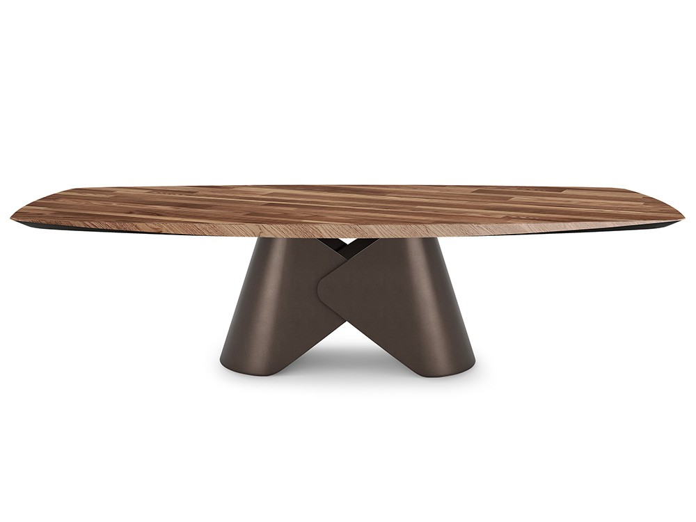 Mesa fija de comedor Scott Wood de acero y madera Cattelan - 4