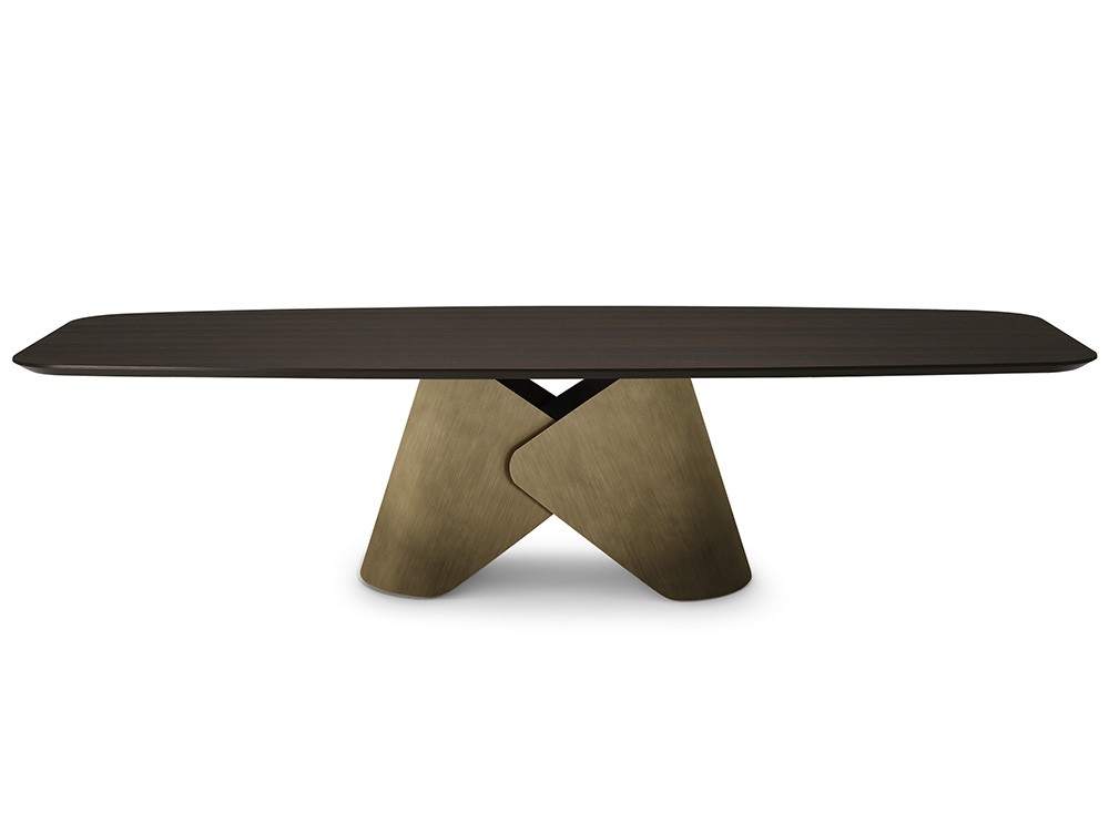 Mesa fija de comedor Scott Wood de acero y madera Cattelan - 3