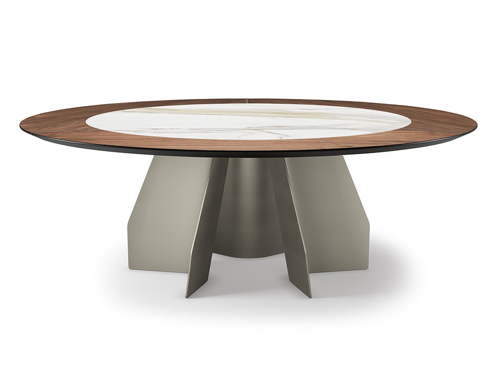 Mesa de comedor redonda Senator Ker-wood con o sin pieza móvil de Cattelan - 3